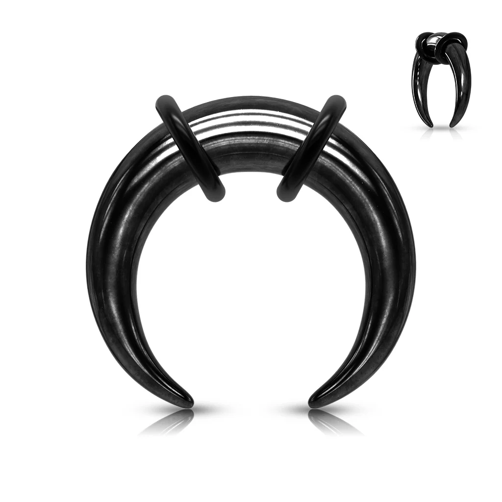 1 Pc 316L Surgical Steel Buffalo Bull Tapers With 2 "O" Rings - Image 3