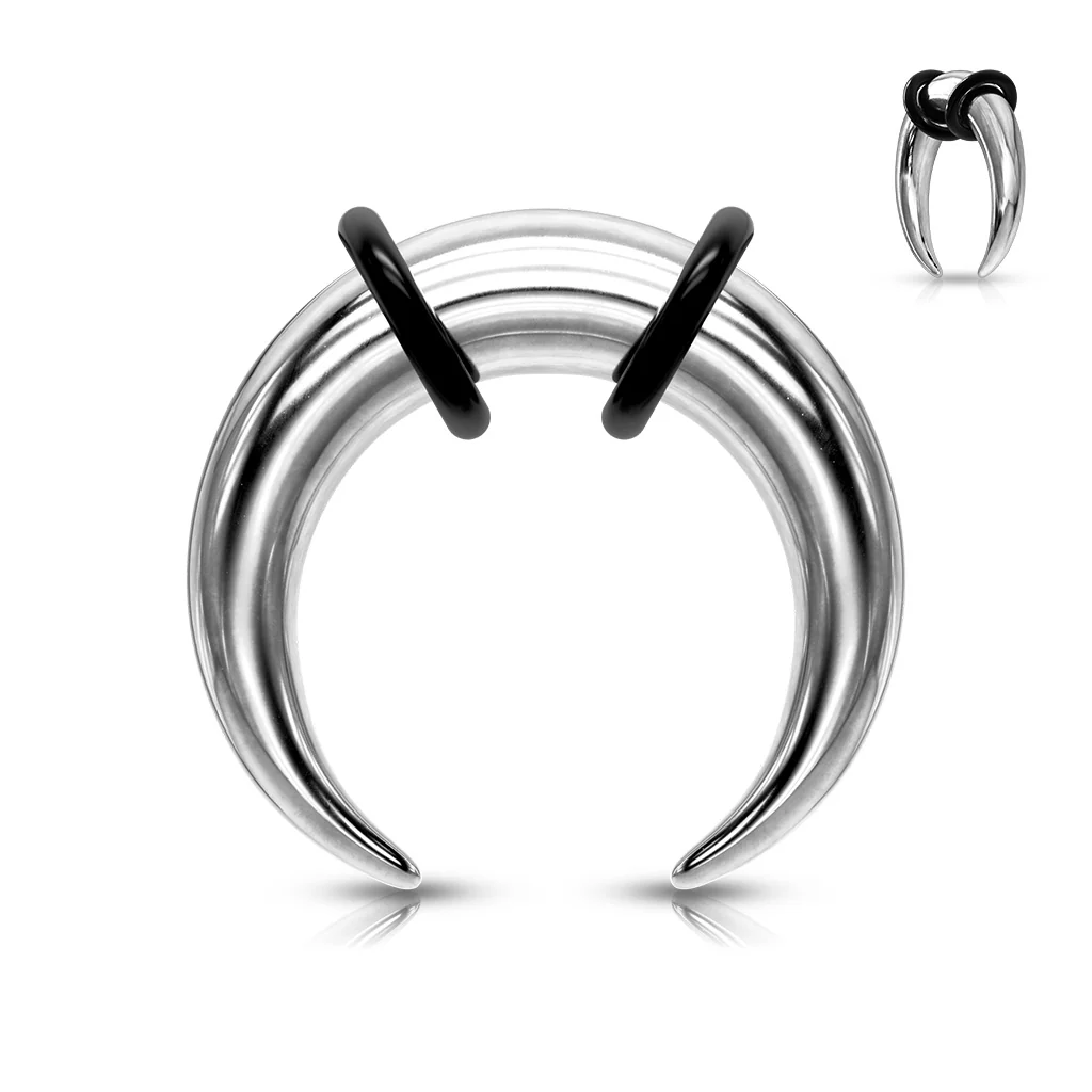 1 Pc 316L Surgical Steel Buffalo Bull Tapers With 2 "O" Rings - Image 4