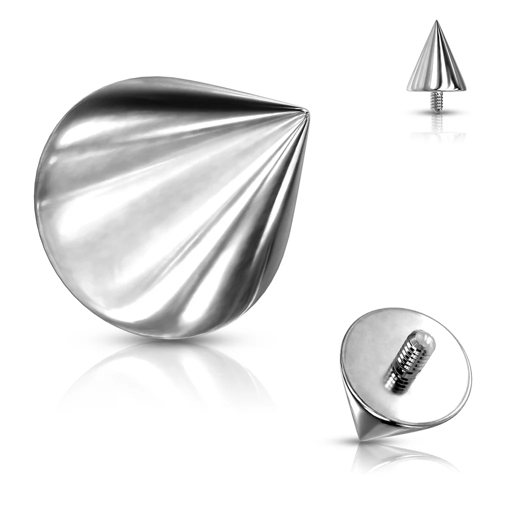 1 Pc Titanium Internally Threaded Spike End Dermal Top Lip Labret - Image 2