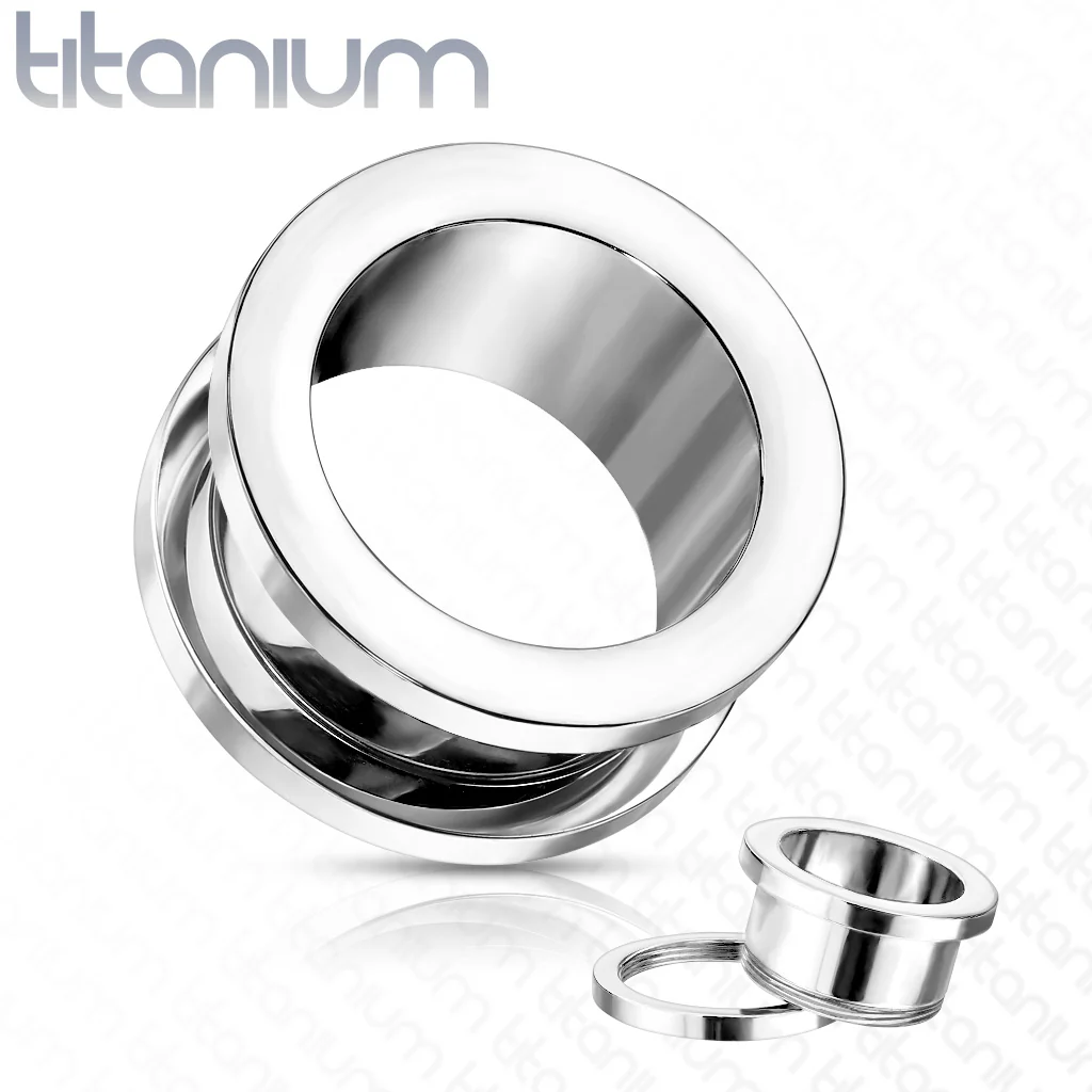 1 Pc Solid Implant Grade Titanium Double Flare Screw Fit Flesh Tunnel - Image 2