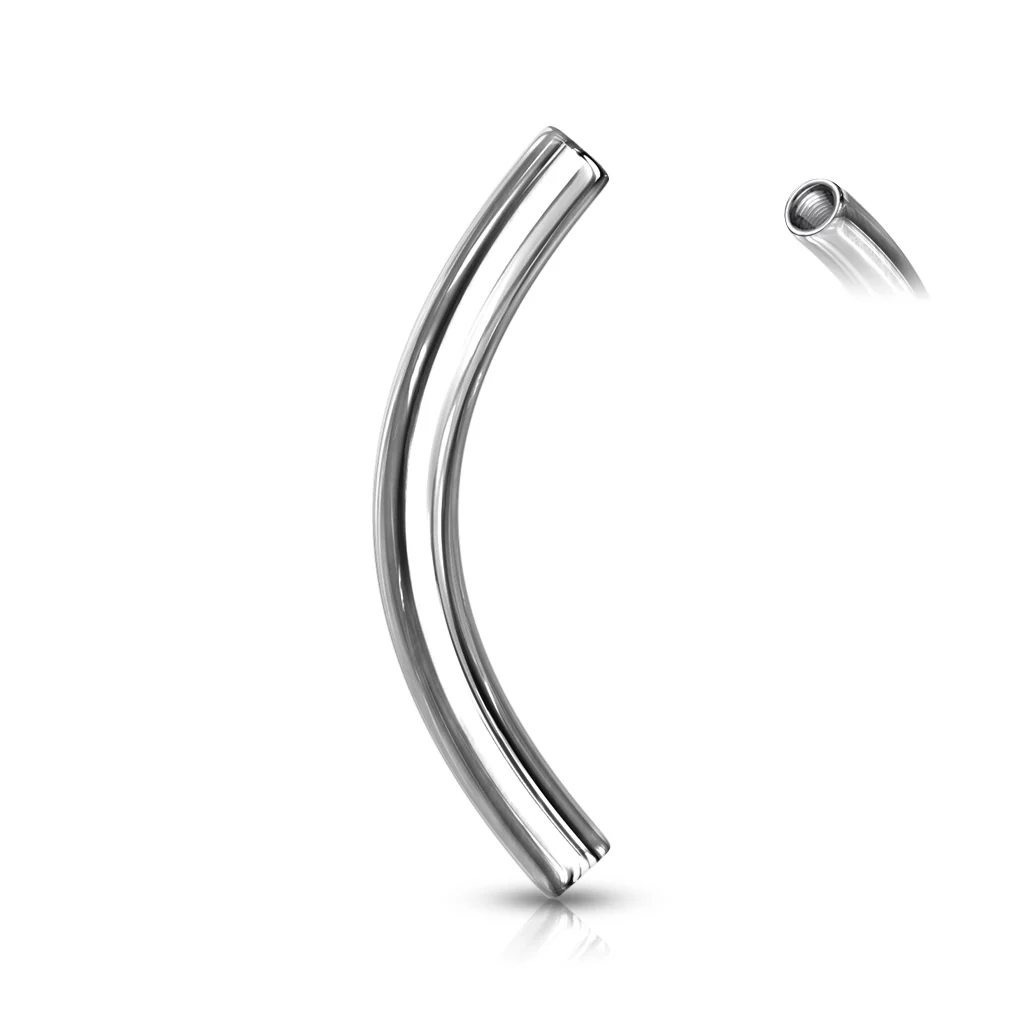 10 Pc Pack Internally Threaded 316L Surgical Steel Curved Barbell Pins - Image 2