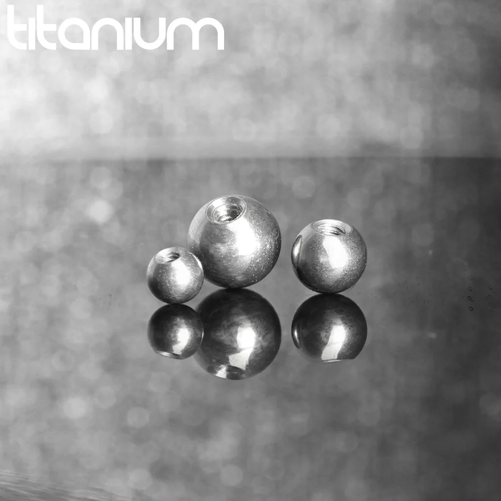 10 Pc Pack Threaded Grade 23 Titanium For Tragus Eyebrow Cartilage Labret Piercing - Image 2