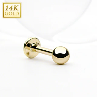 14K Solid Gold Labret Monroe Stud - Image 2