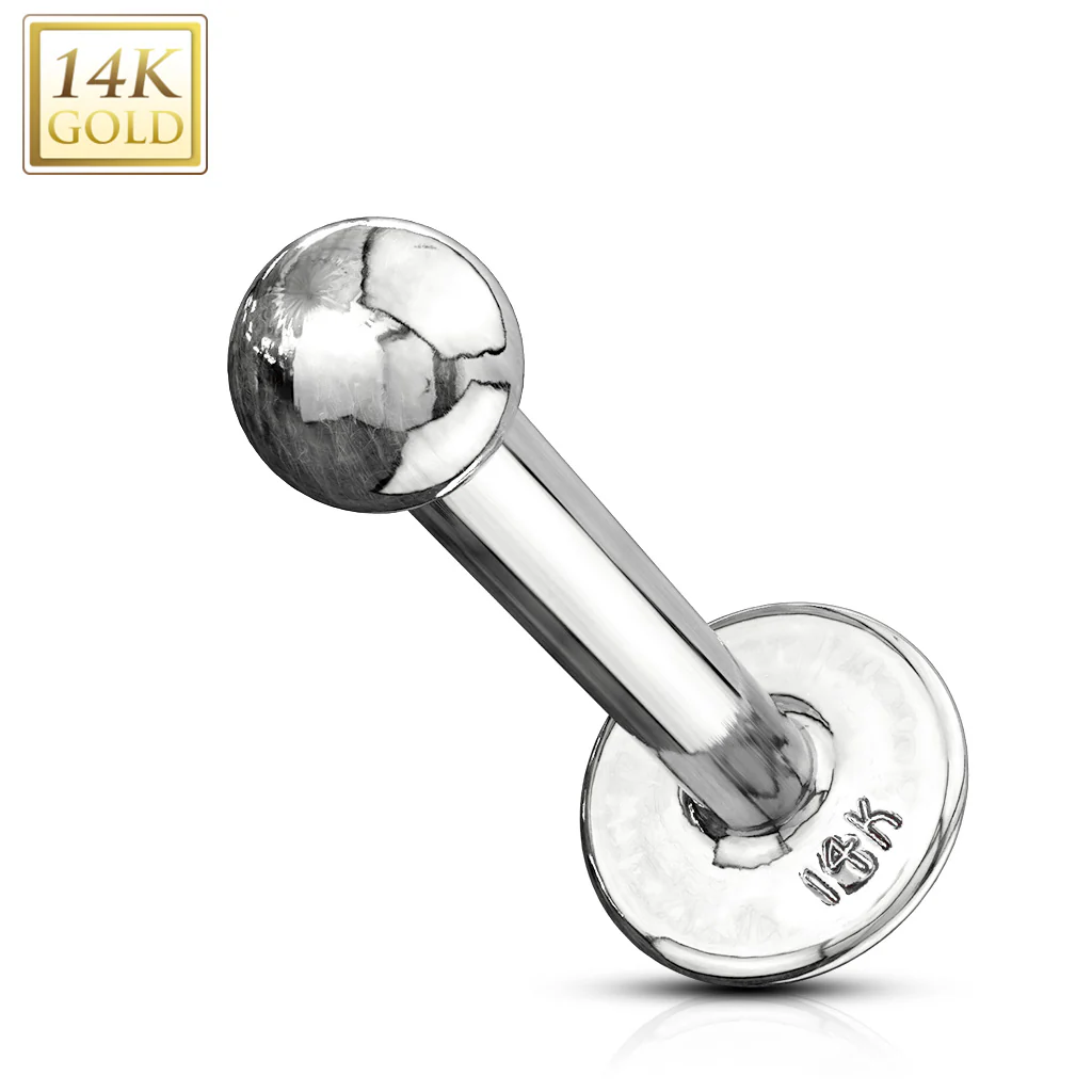 14K Solid Gold Labret Monroe Stud - Image 4
