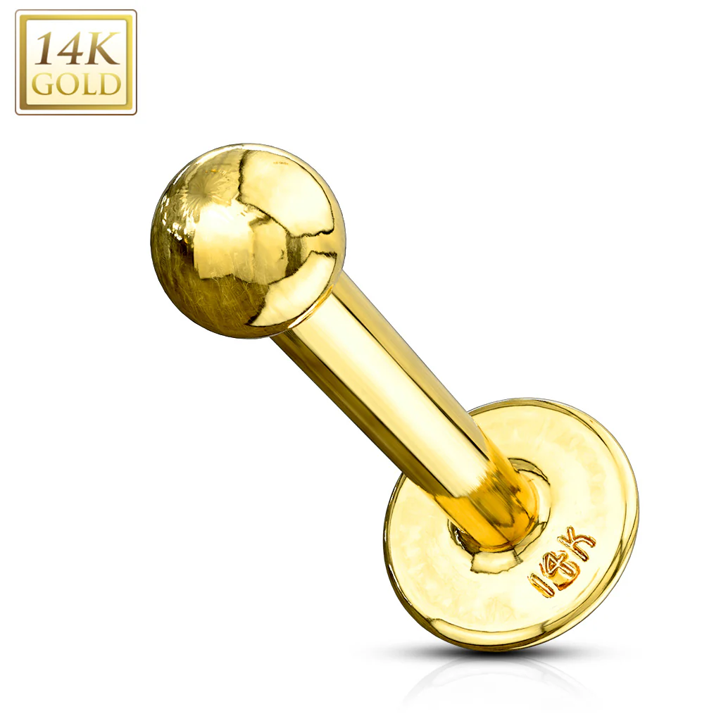 14K Solid Gold Labret Monroe Stud - Image 5