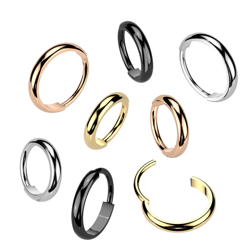 20G Titanium 2mm Dome Hinged Segment Hoop Rings Tragus Ear Cartilage - Image 5