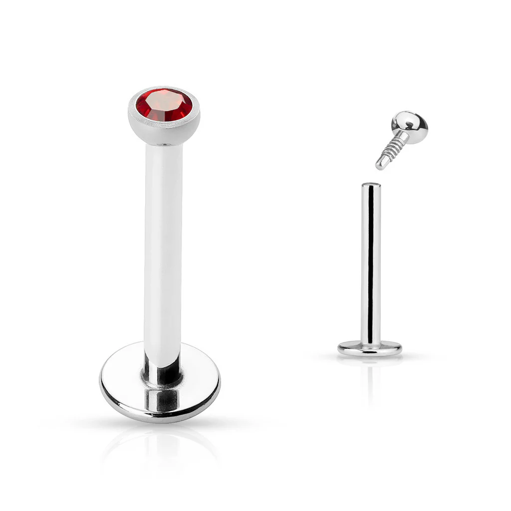 CZ Top Internal Threaded Labret Monroe Daith Tragus Helix Stud - Image 10