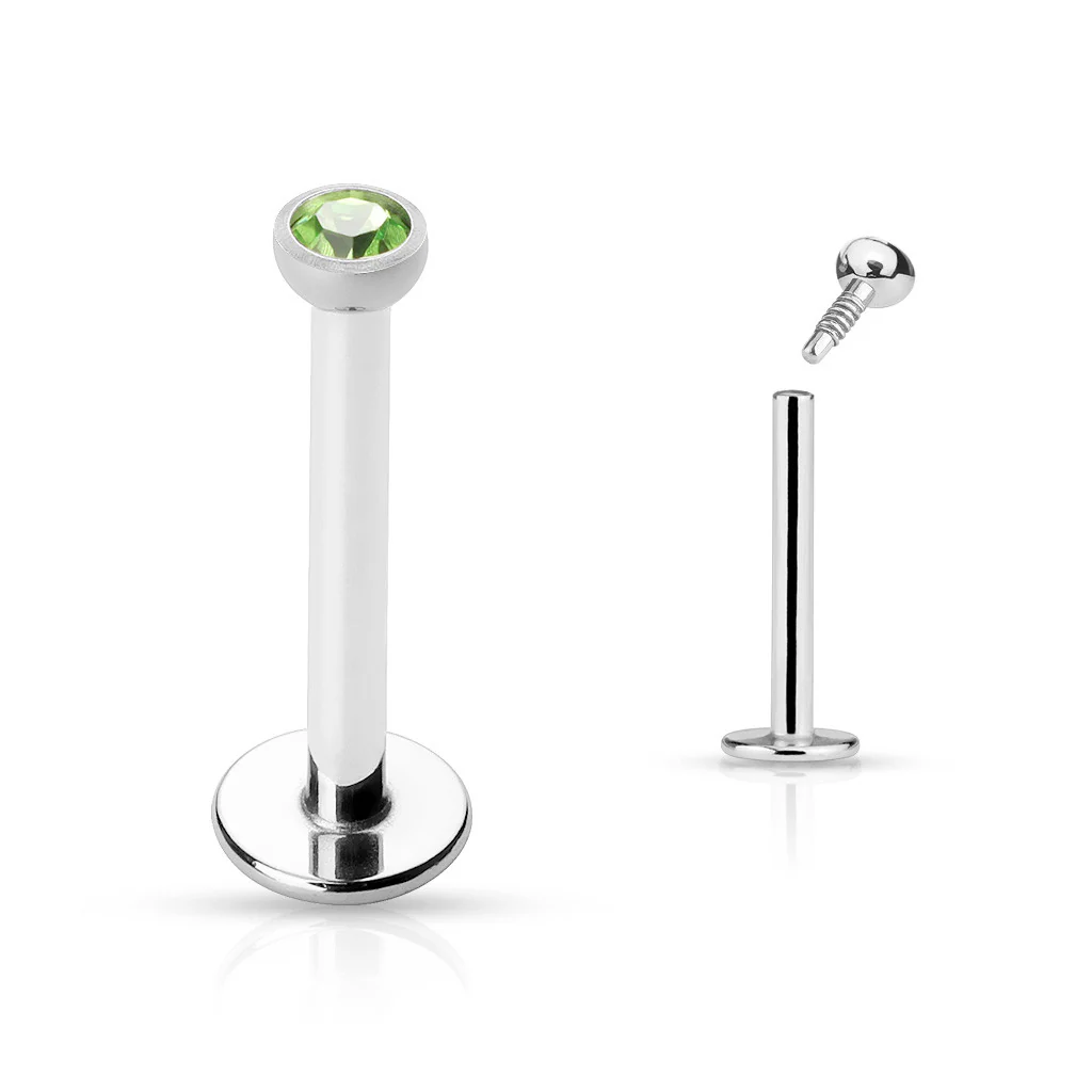 CZ Top Internal Threaded Labret Monroe Daith Tragus Helix Stud - Image 12