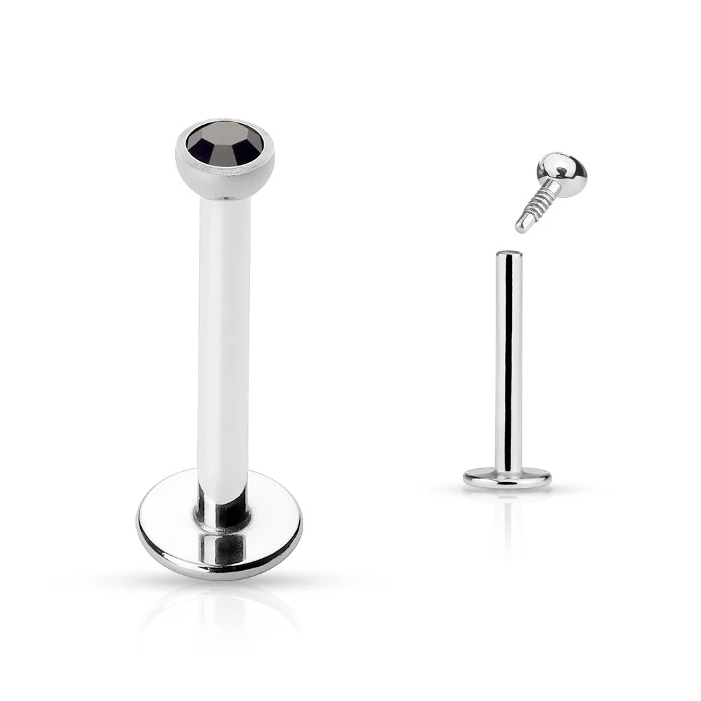CZ Top Internal Threaded Labret Monroe Daith Tragus Helix Stud - Image 14