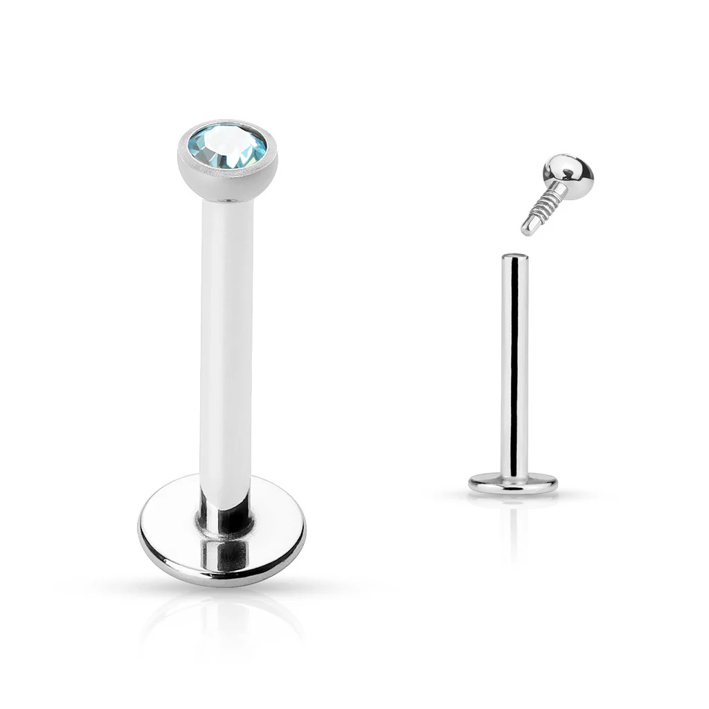 CZ Top Internal Threaded Labret Monroe Daith Tragus Helix Stud - Image 8