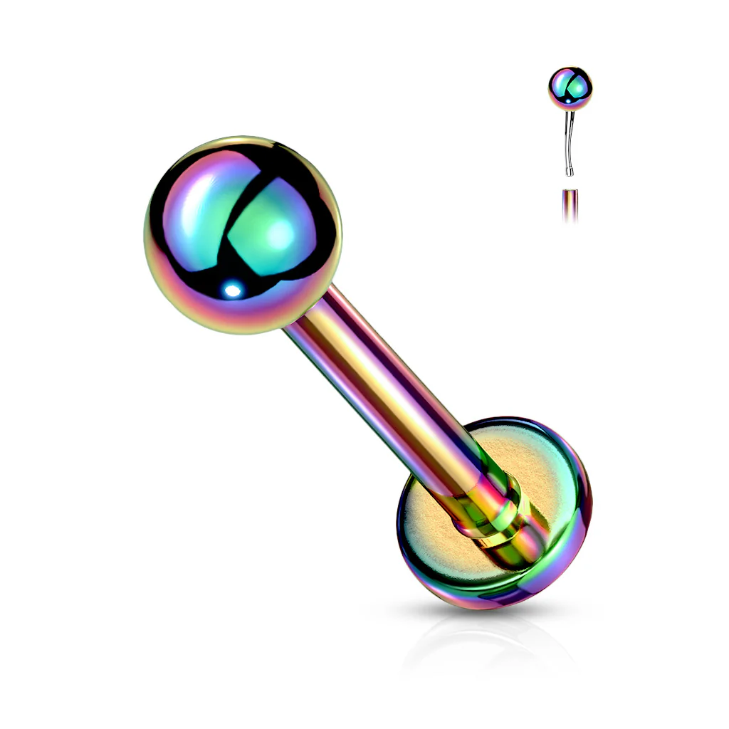3 mm Push In Ball Titanium Lip Labret Ear Cartilage Tragus - Image 5