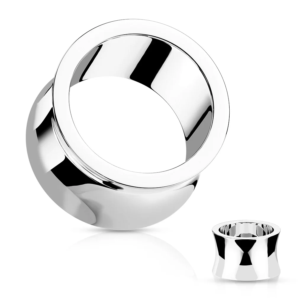 Pair Surgical Stainless Steel Thick Double Flare Ear Tunnels - Image 5