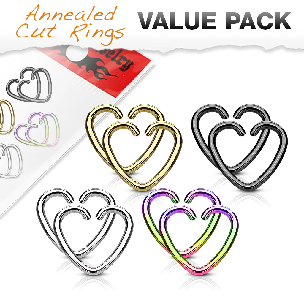 Heart Shaped Ear Cartilage Daith Helix Tragus Rook Rings