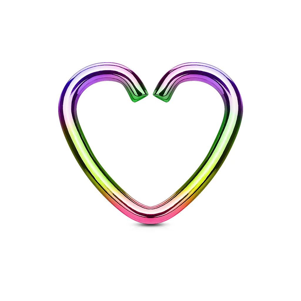 Heart Shaped Ear Cartilage Daith Helix Tragus Rook Rings - Image 3
