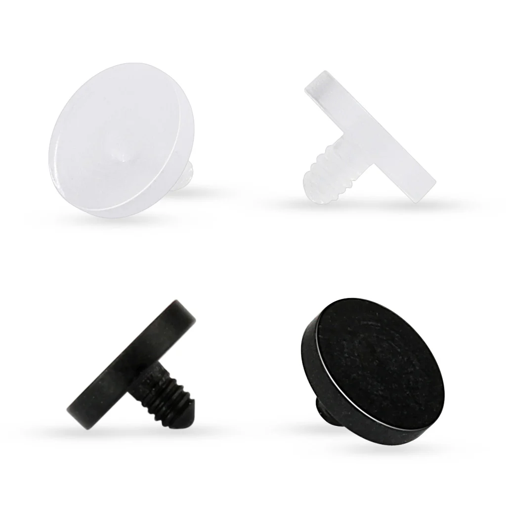 5 Pc Acrylic Dermal Anchor Piercing Retainers Pack