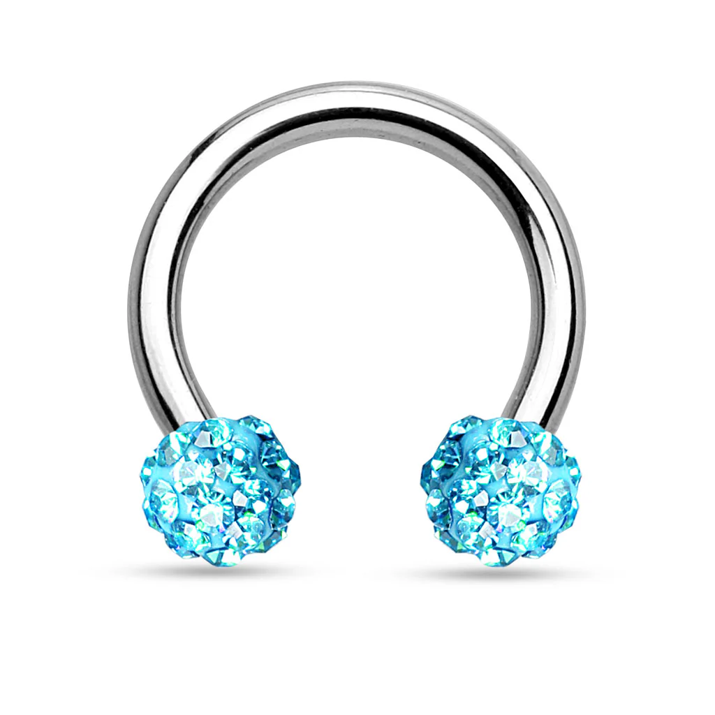 5mm CZ Ferido Balls Internally Threaded Horseshoe Circular Barbells 14G - Image 6