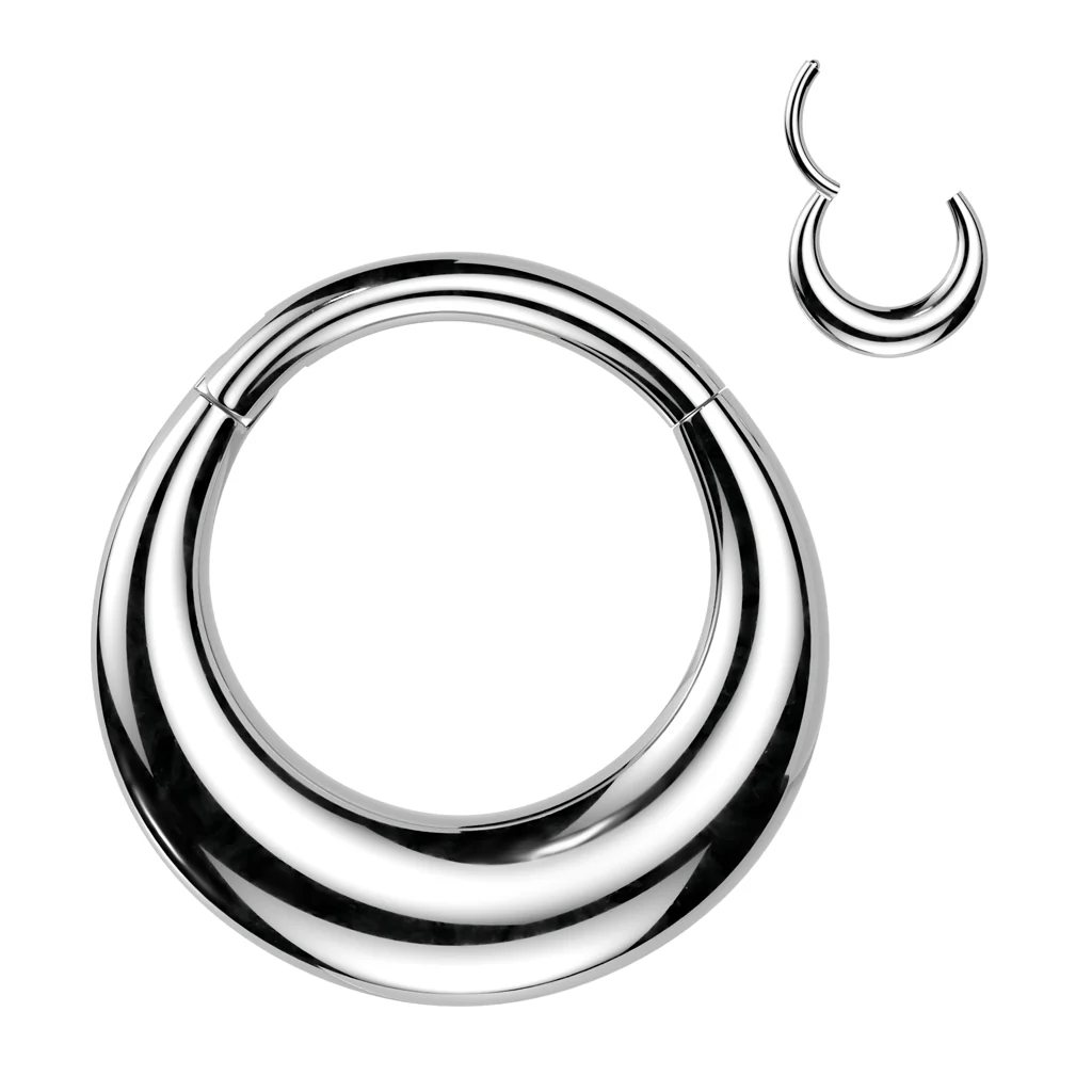 Hollow Thick Hinged Segment Hoop Ring Tragus Cartilage - Image 3