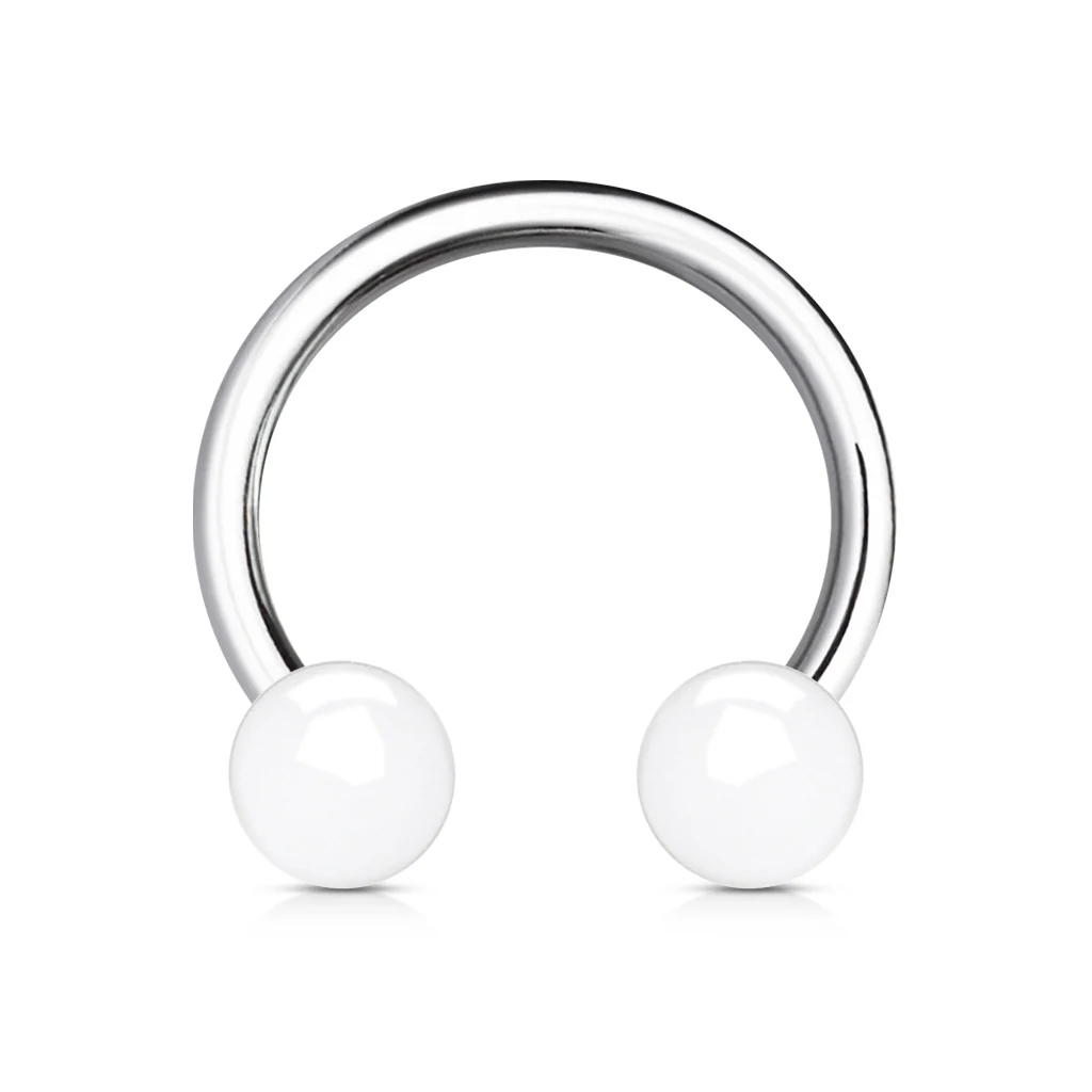 Acrylic Balls 316L Surgical Steel Horseshoe Circular Barbells - Image 10