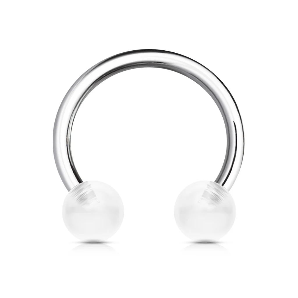 Acrylic Balls 316L Surgical Steel Horseshoe Circular Barbells - Image 5