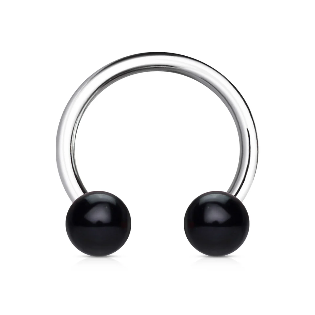 Acrylic Balls 316L Surgical Steel Horseshoe Circular Barbells - Image 7
