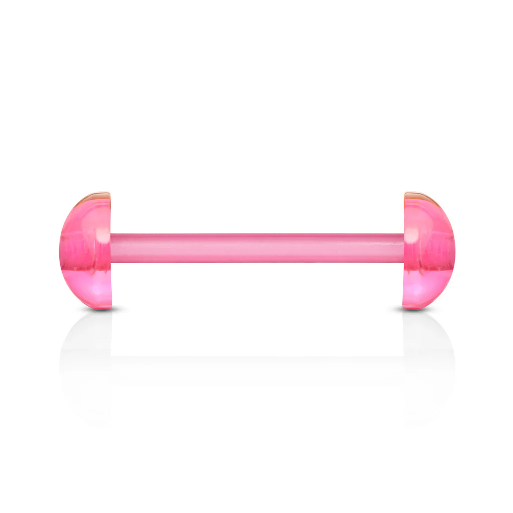 All Acrylic Half Ball Flexible Tongue Barbell Tongue Retainers - Image 3