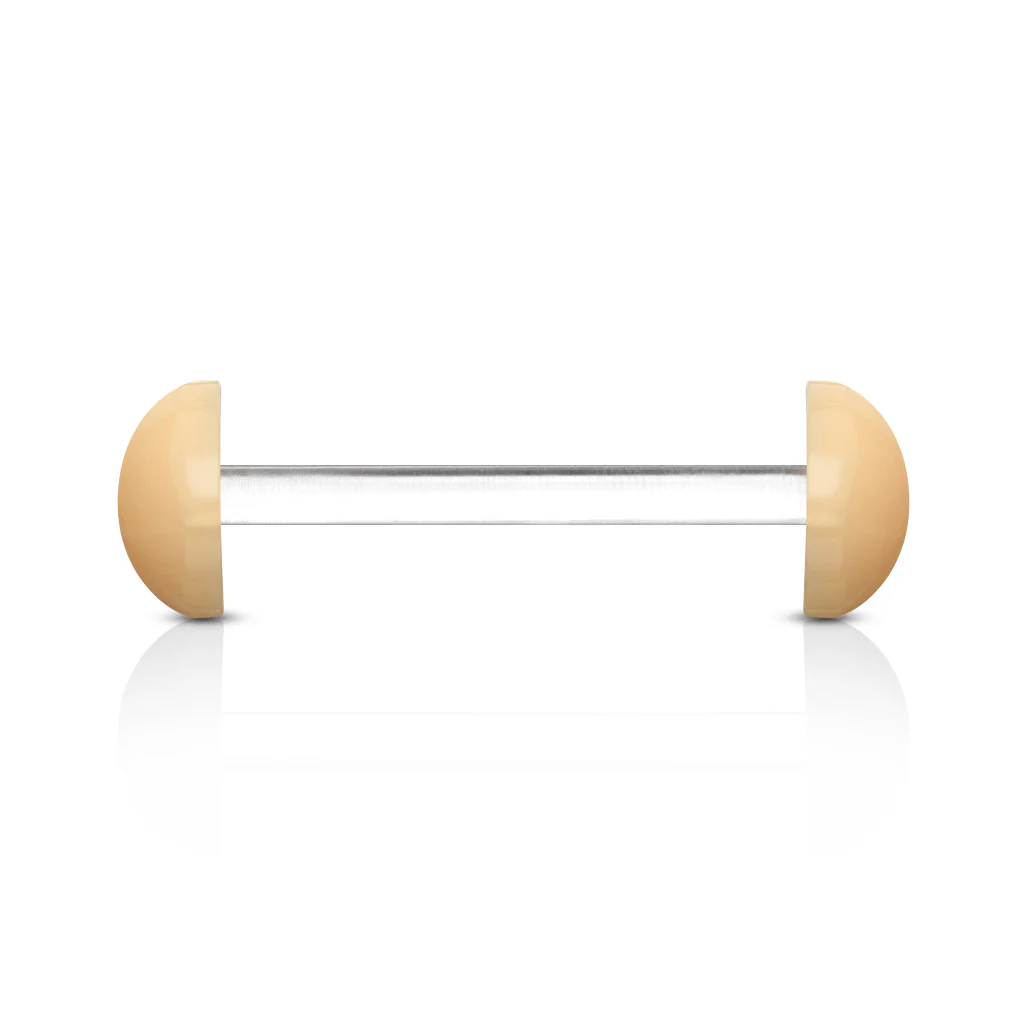 All Acrylic Half Ball Flexible Tongue Barbell Tongue Retainers - Image 4