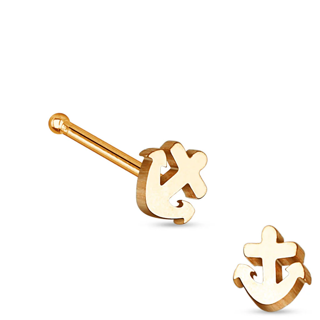 Anchor Top 316L Surgical Steel Nose Studs - Image 3