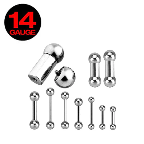 Basic Internally Threaded Barbell Tongue Ring Industrial Barbell - Image 2