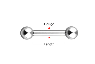 Solid Grade 23 Titanium Barbells Tongue Ring Nipple Industrial 14GA - Image 3
