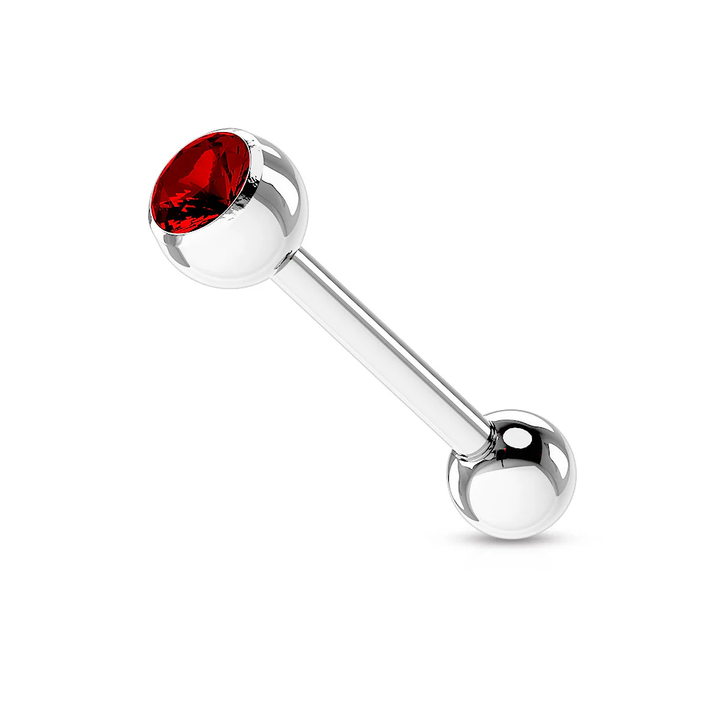 Basic Press Fit CZ Surgical Steel Tragus Barbell Tongue Rings - Image 12
