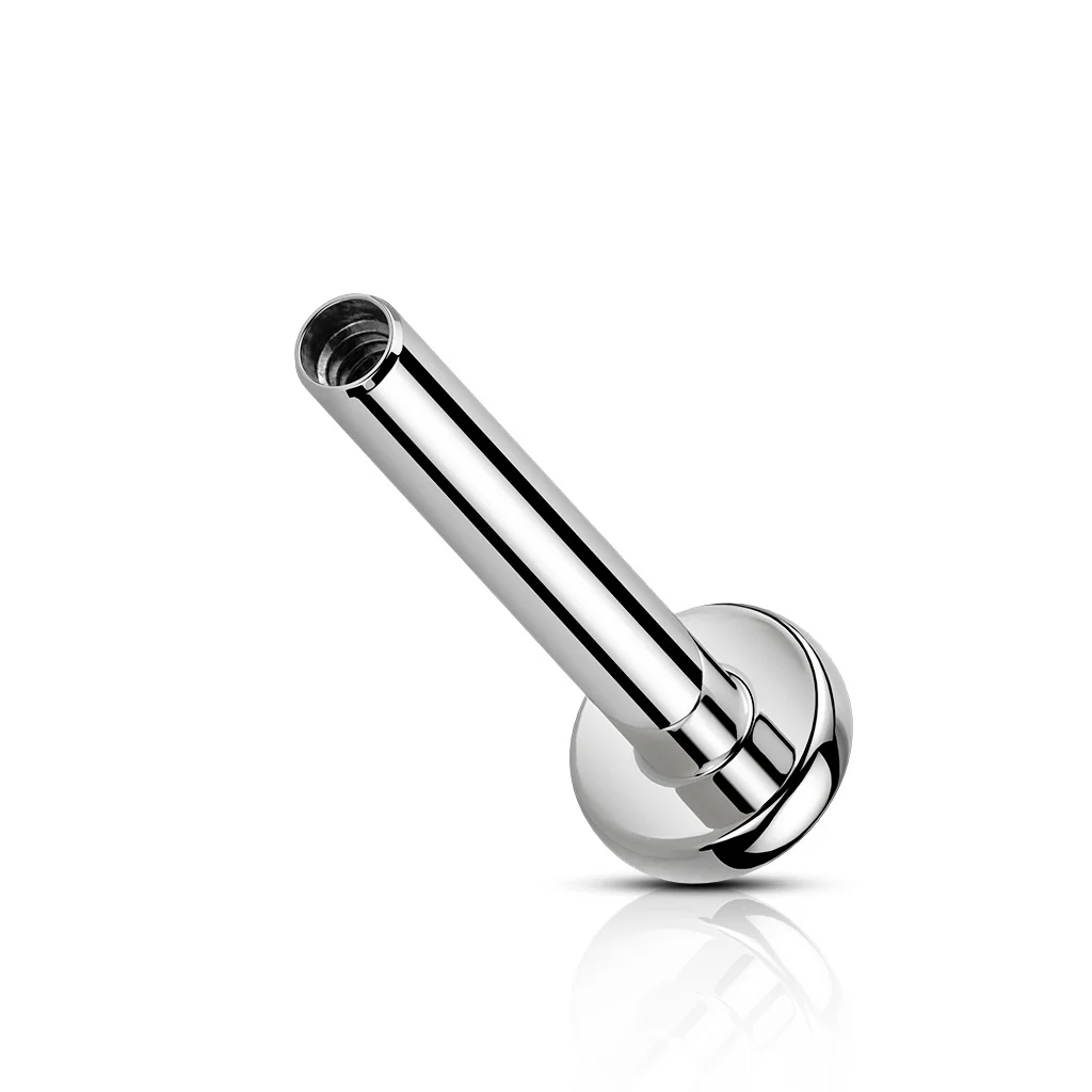 Titanium Internally Threaded 3mm Flat Back Labret Post - Image 3