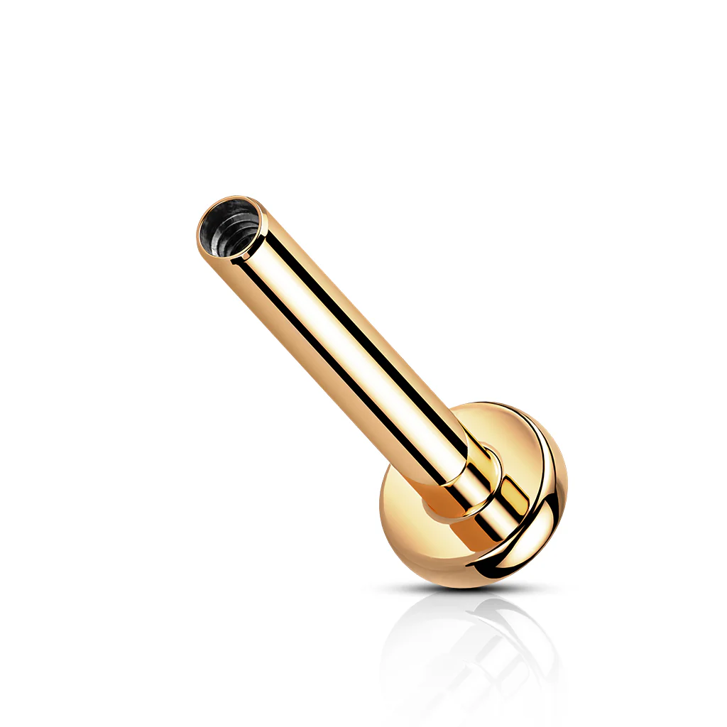 Titanium Internally Threaded 3mm Flat Back Labret Post - Image 4