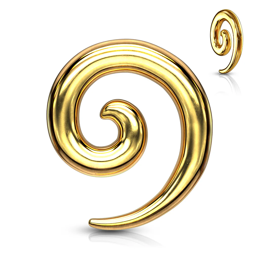1 Pc Solid 316L Colored Stainless Steel Ear Spiral Tapers Ear Plugs - Image 2