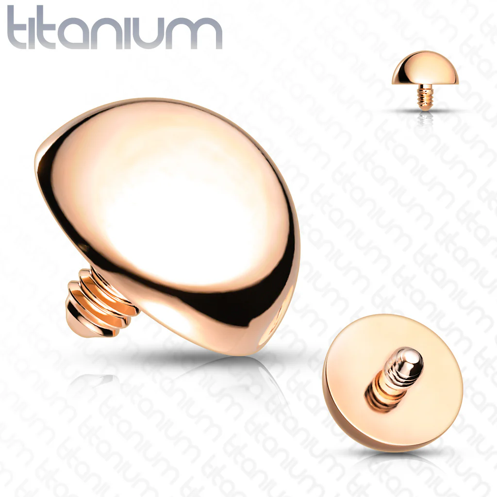 1 Pc Implant Grade Titanium Flat Dome Top Dermal Anchor Tops - Image 4