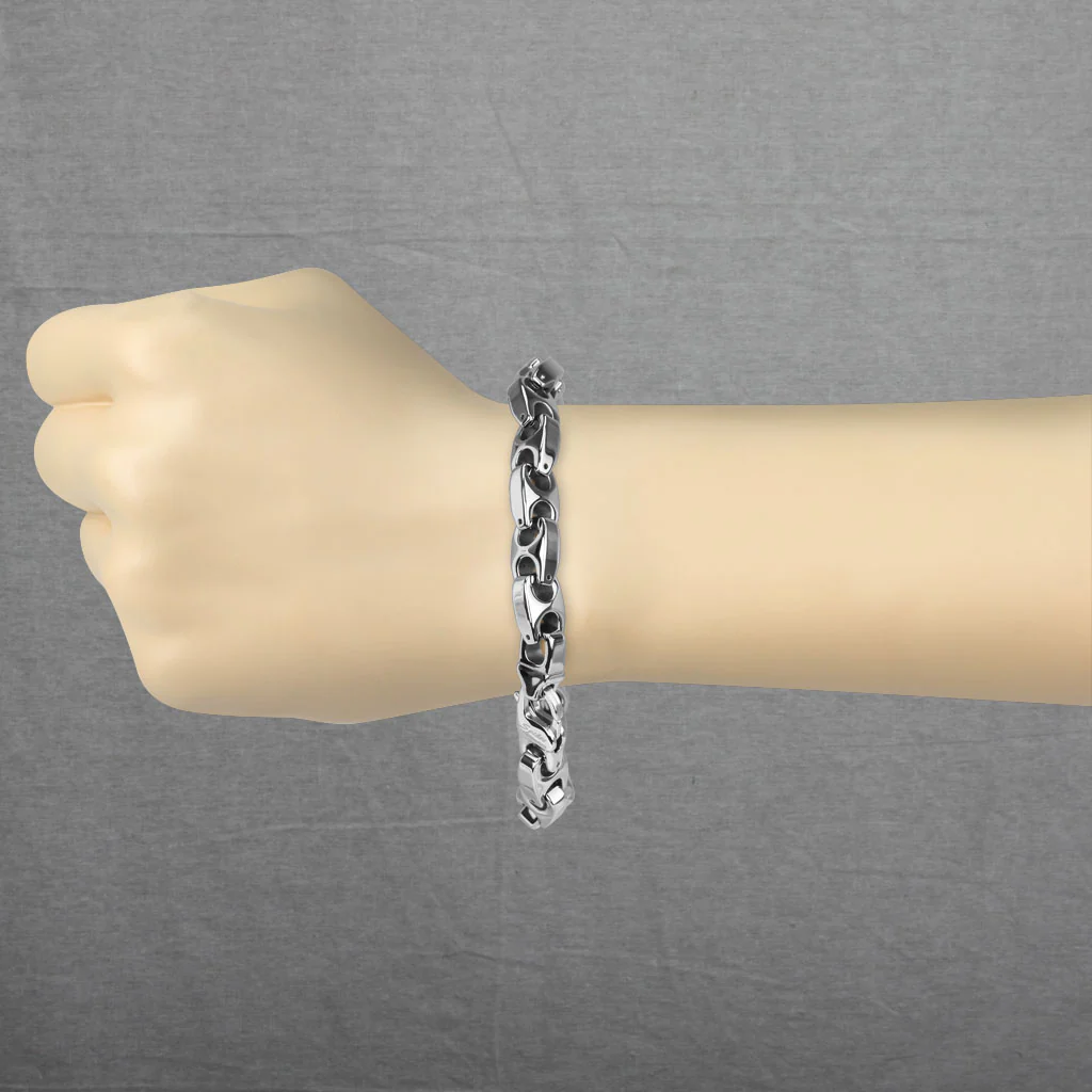 Anchor Linked Tungsten Carbide Chain Bracelets - Image 2