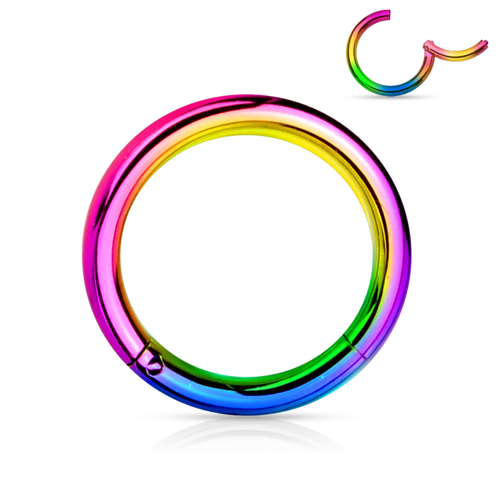 16G High Precision Surgical Steel Braided Hinged Segment Hoop Rings - Image 3
