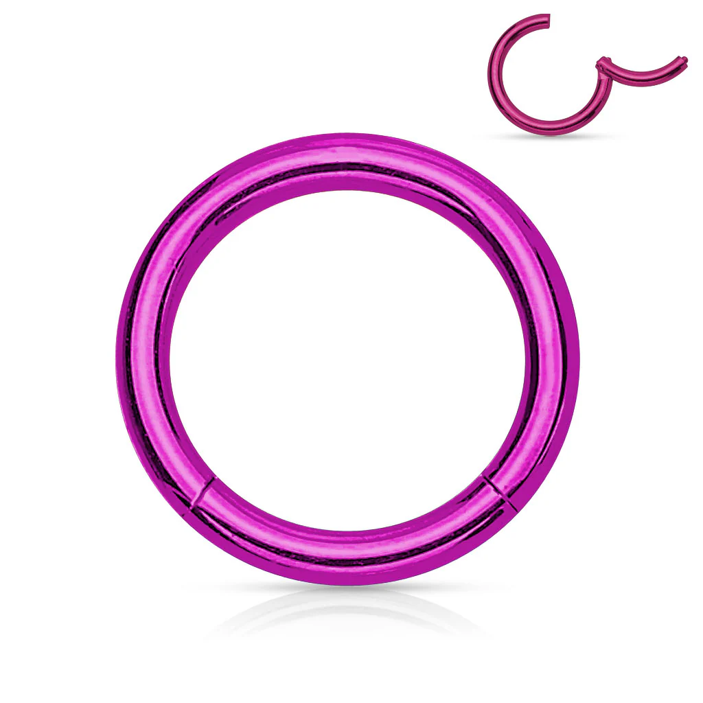 16G High Precision Surgical Steel Braided Hinged Segment Hoop Rings - Image 8