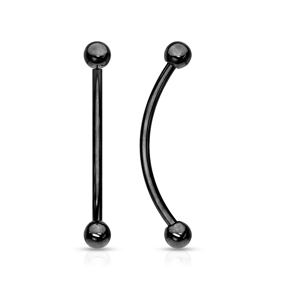 3 mm Ball Titanium Curved Barbell Lobe Snake Eye Piercing 16G - Image 2