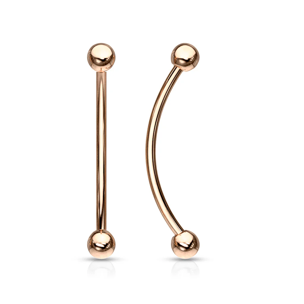 3 mm Ball Titanium Curved Barbell Lobe Snake Eye Piercing 16G - Image 3