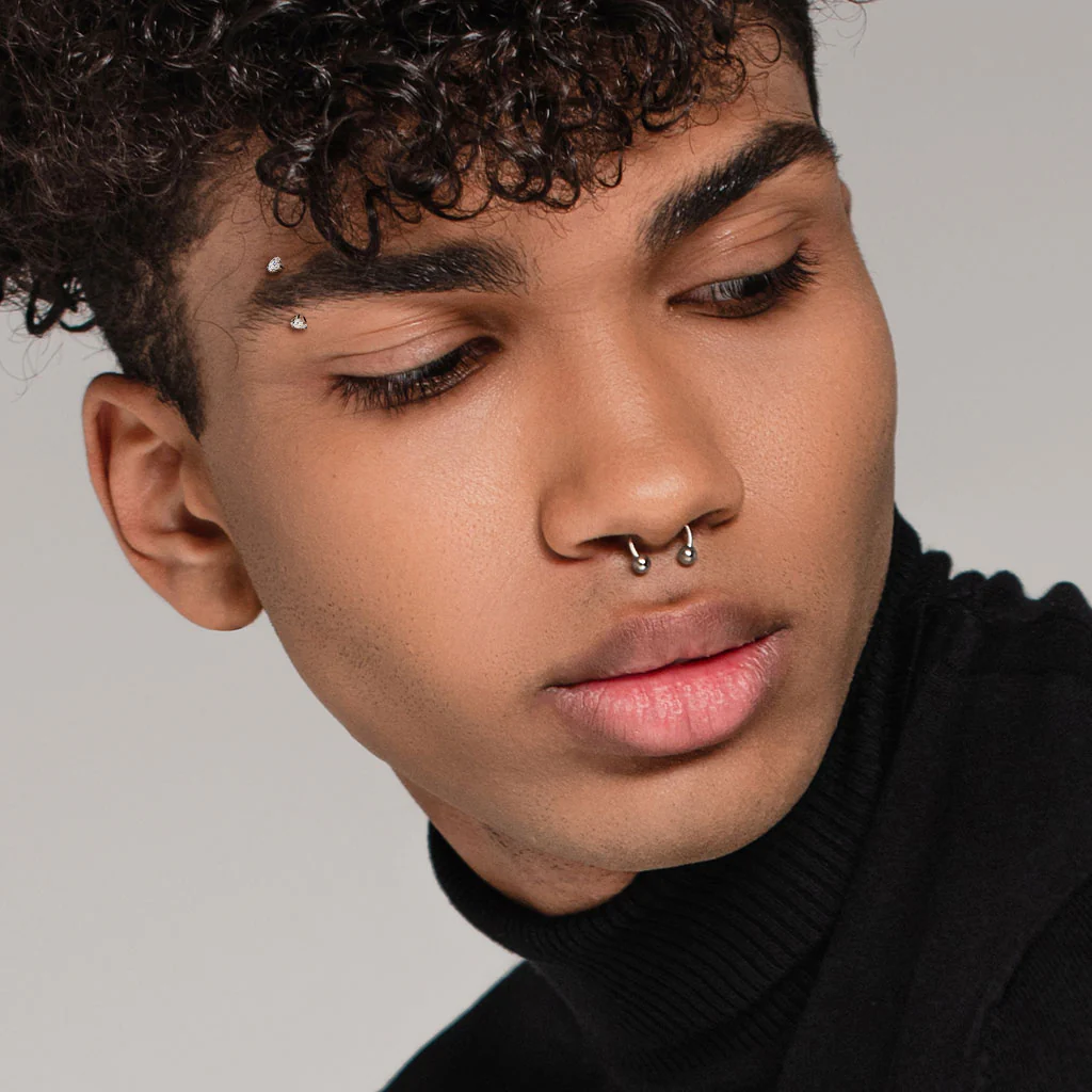 Implant Grade Titanium Prong Set CZ Curved Barbell Rook Daith Tragus Snug Eyebrow Rings - Image 9