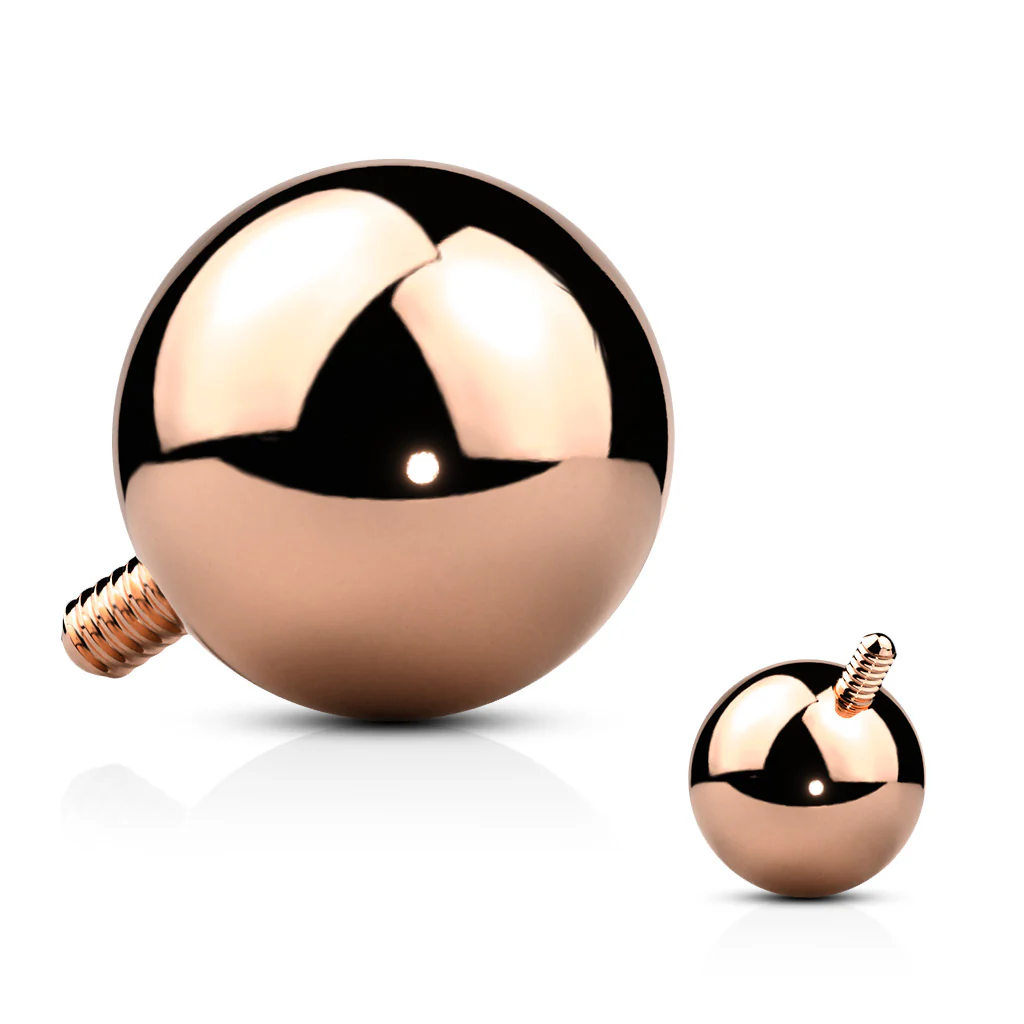 4 mm Ball Rose Gold Dermal Anchor Top