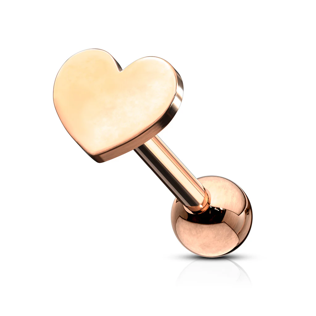 4 mm Flat Heart Top Titanium Ear Cartilage Daith Tragus Helix loop Stud - Image 2