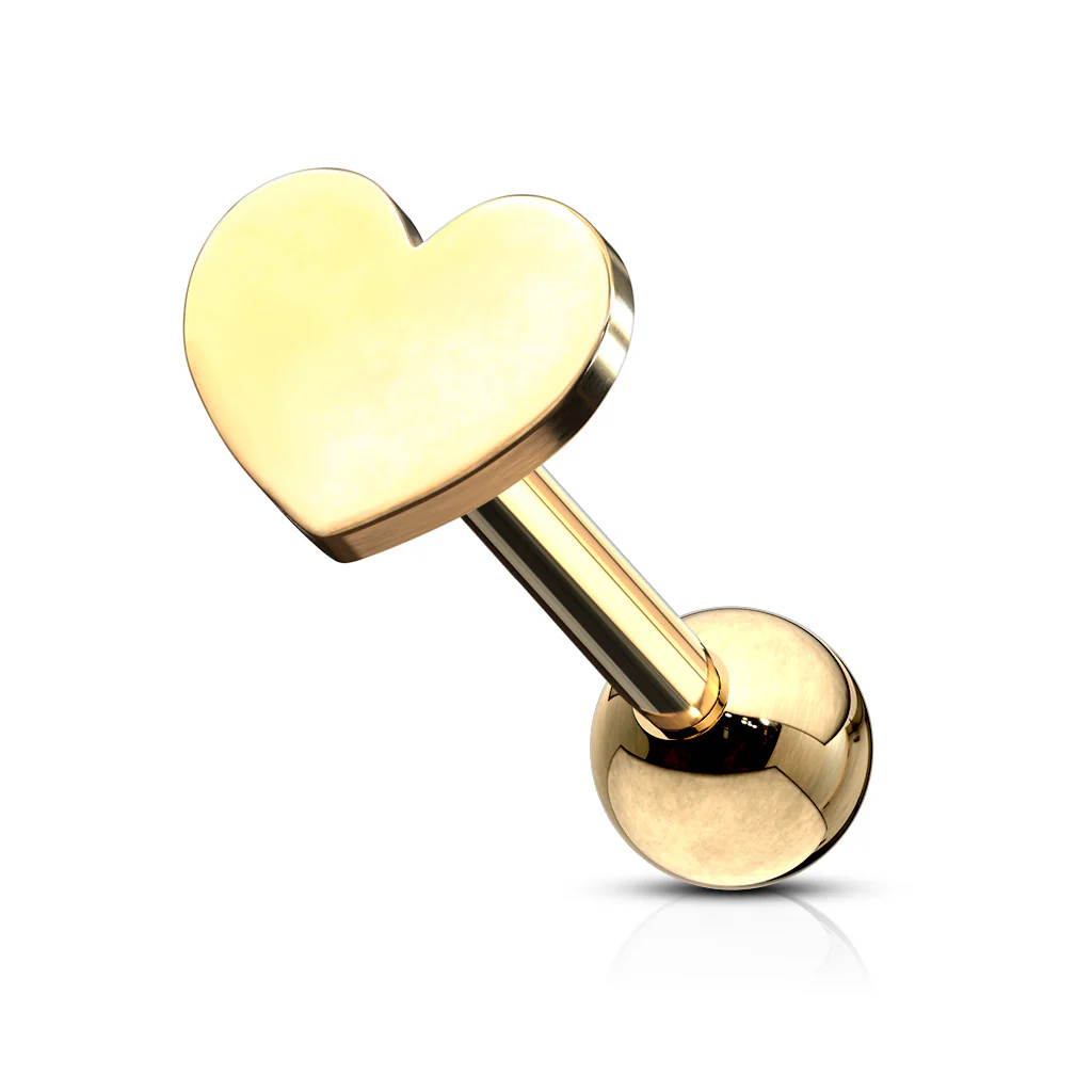 4 mm Flat Heart Top Titanium Ear Cartilage Daith Tragus Helix loop Stud - Image 5