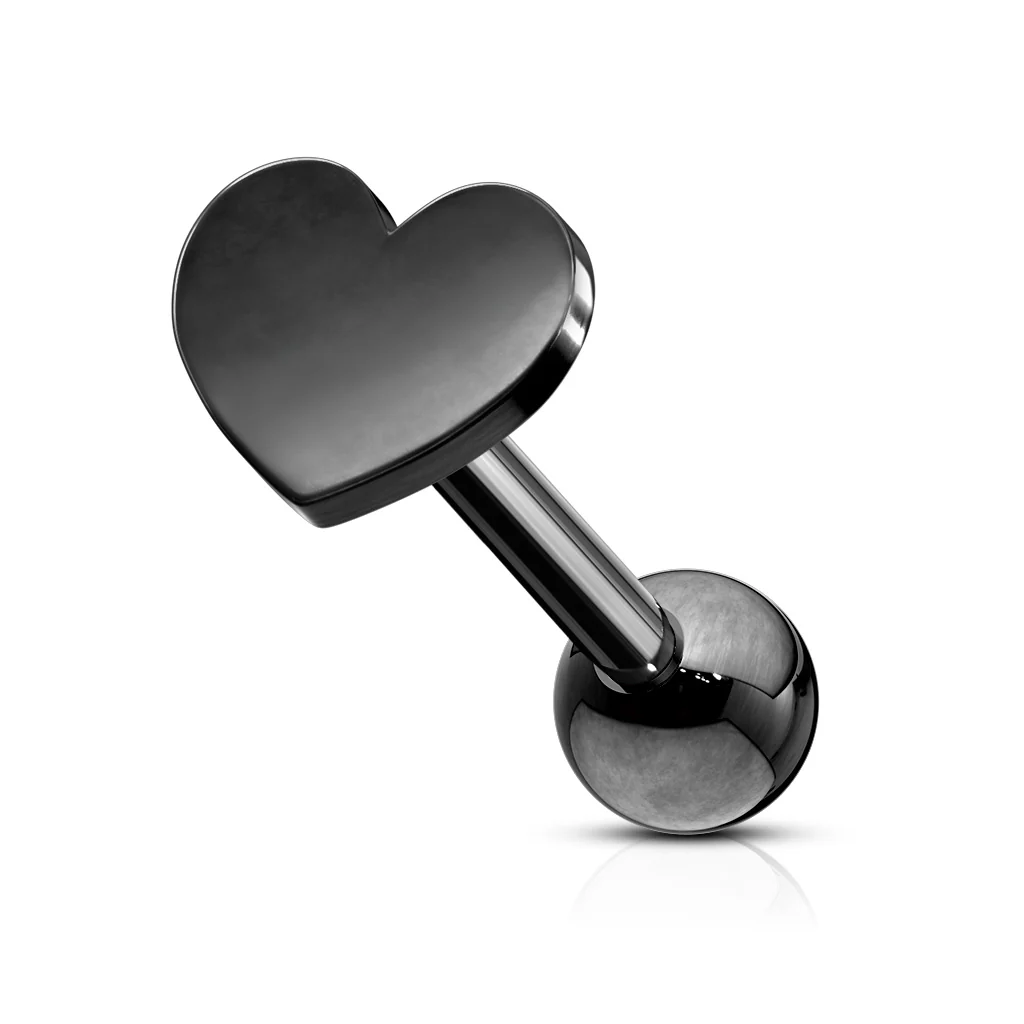 4 mm Flat Heart Top Titanium Ear Cartilage Daith Tragus Helix loop Stud - Image 7