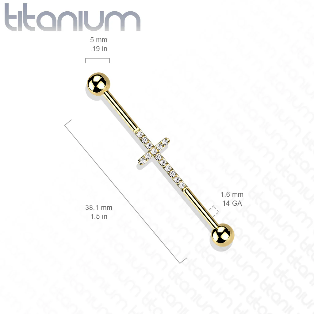 Cross Implant Grade Titanium Industrial Barbells - Image 2