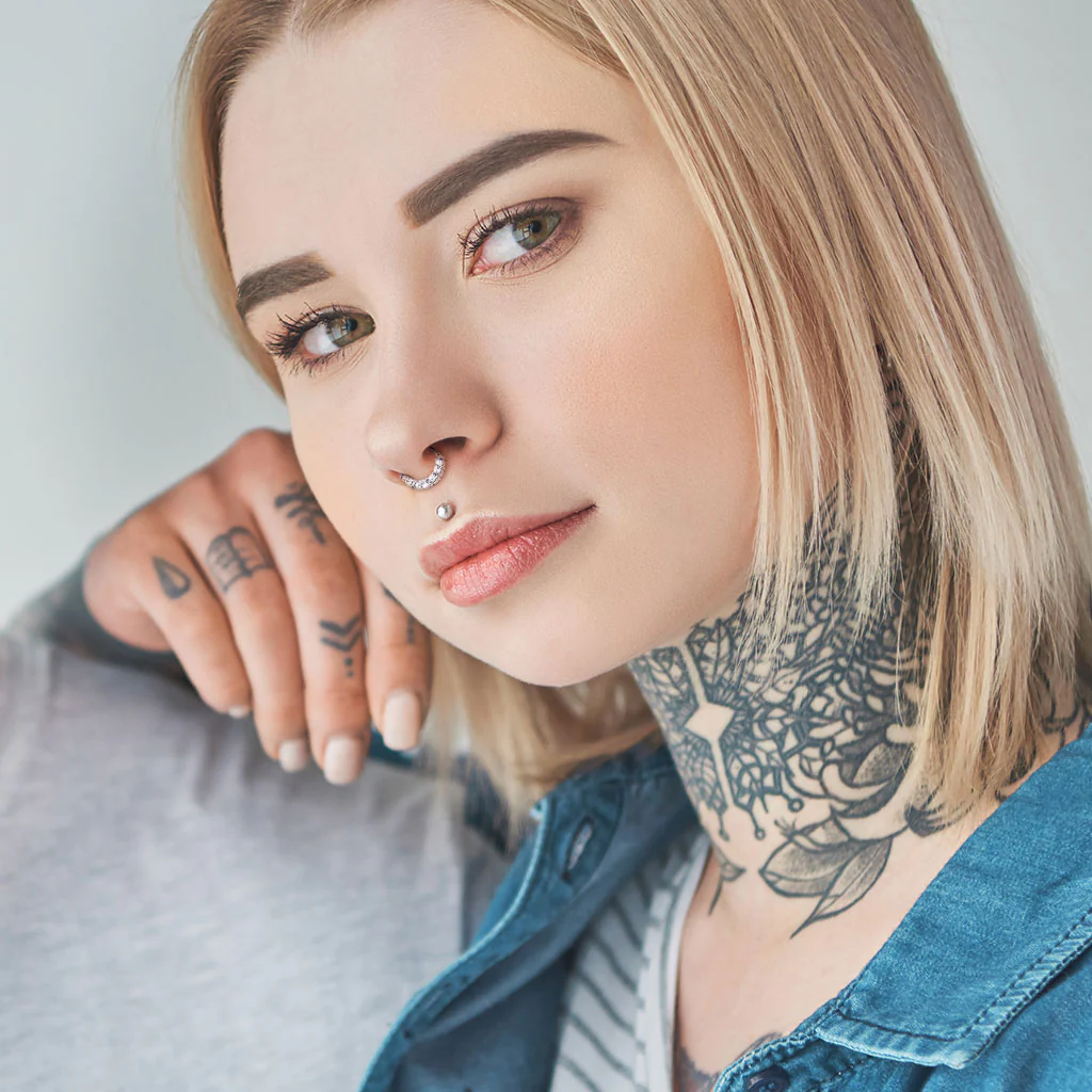 7 Gem Lined Facing Set Bendable Hoop Tragus Cartilage Nose Septum - Image 2