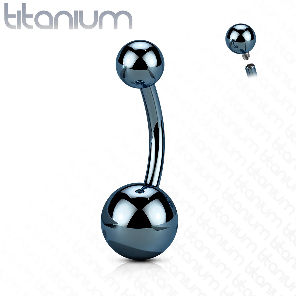 Implant TitaniumInternally Threaded Basic Belly Button Rings - Image 4