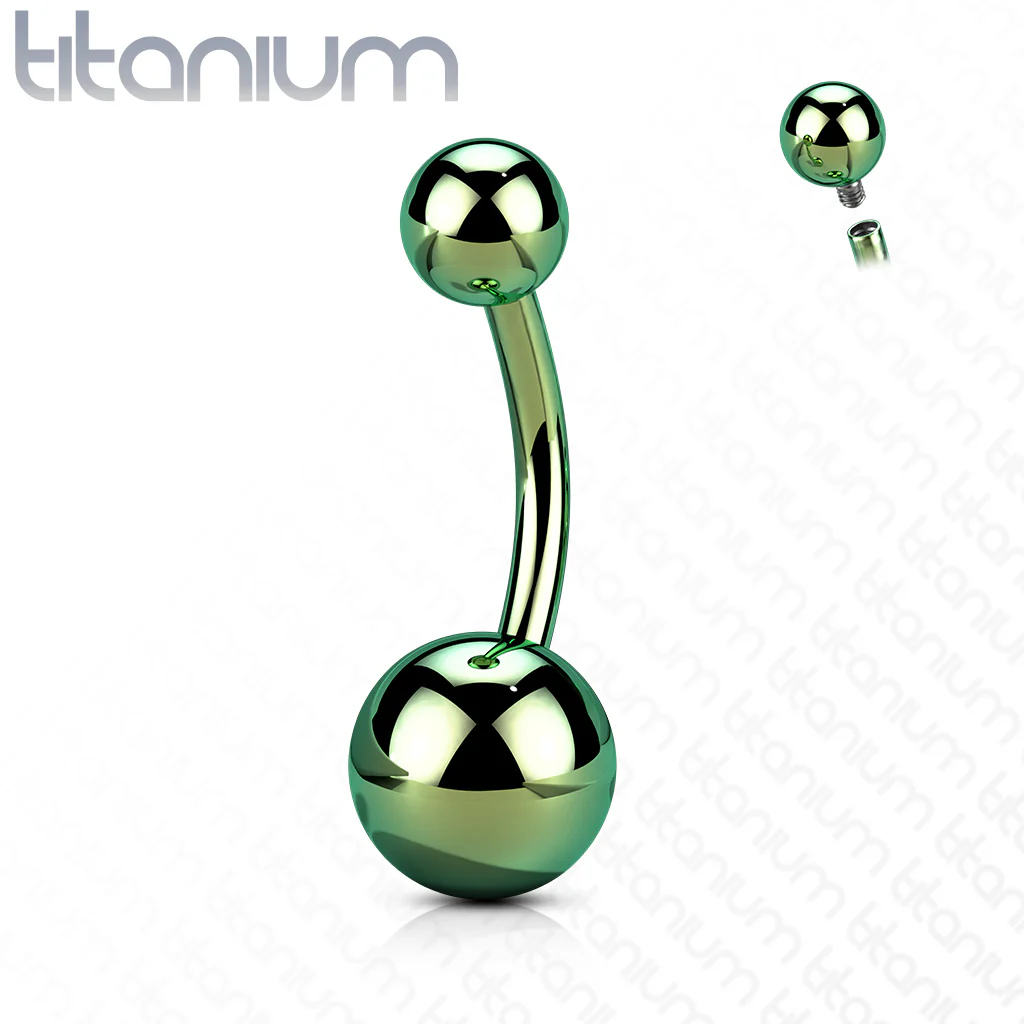 Implant TitaniumInternally Threaded Basic Belly Button Rings - Image 5