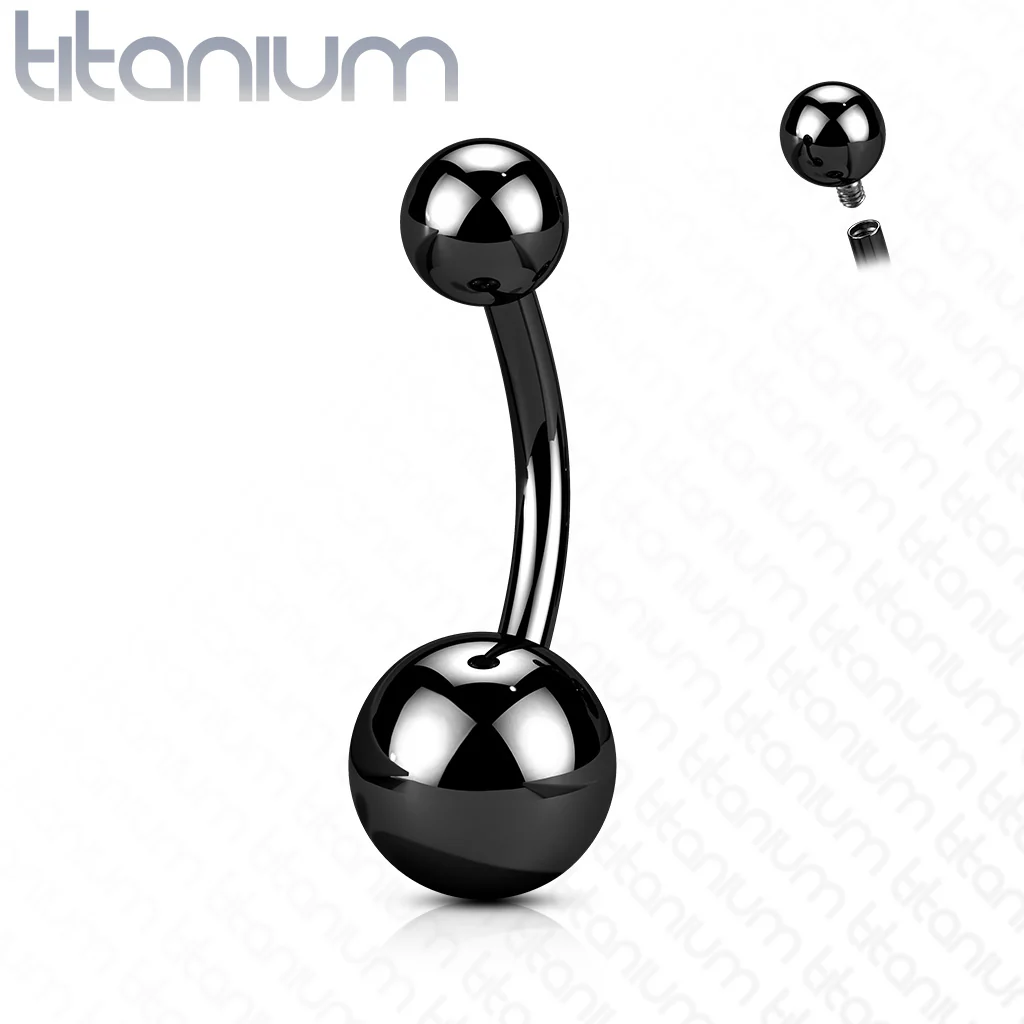 Implant TitaniumInternally Threaded Basic Belly Button Rings - Image 6