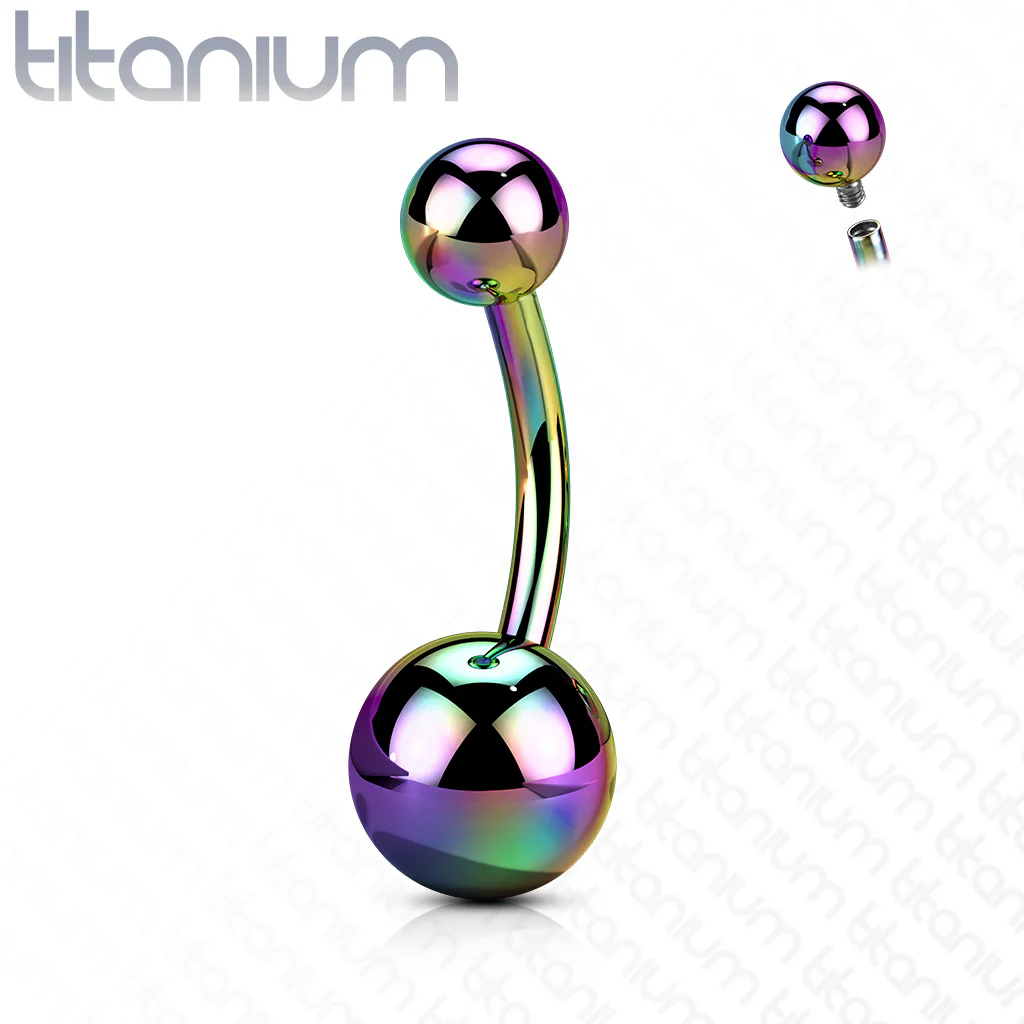 Implant TitaniumInternally Threaded Basic Belly Button Rings - Image 7